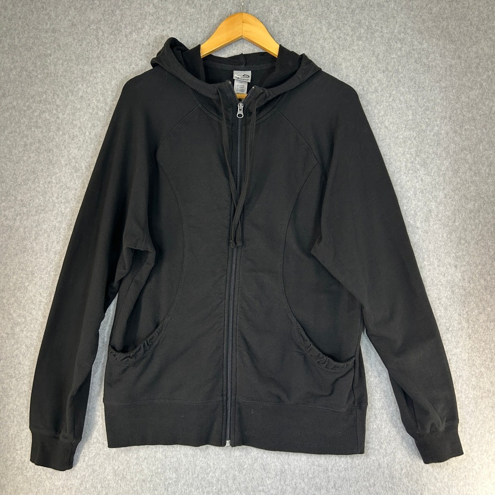C9 by Champion Womens Black Full Zip Hoodie‎ Sweatshirt Cotton Blend Size XL